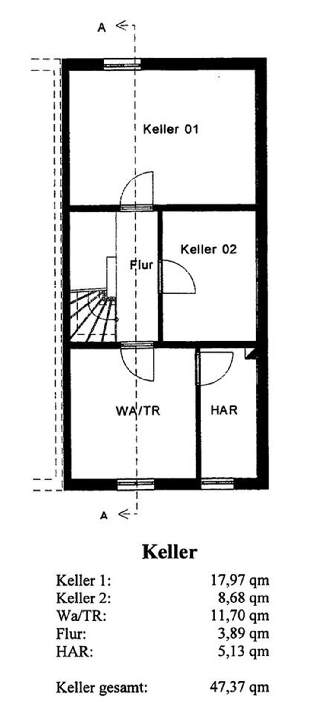 Grundriss Keller