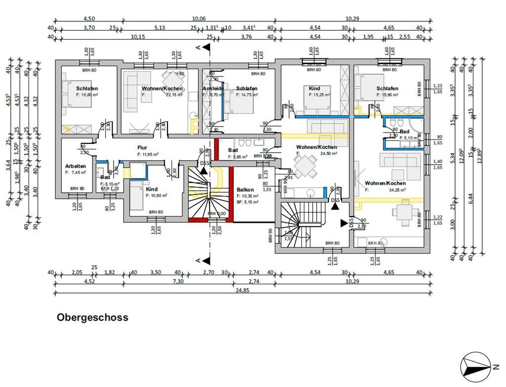 Grundriss Obergeschoss