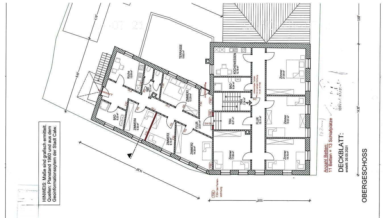 Plan Obergeschoss